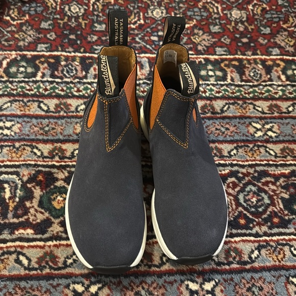 Blundstone 2147 Active Chelsea Boots Navy Burnt Orange | US M6.5 / W8.5 - Picture 5 of 8